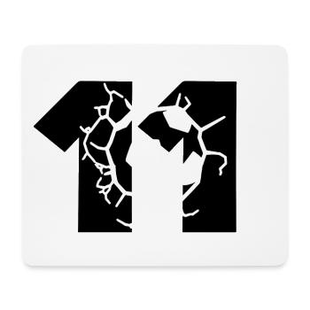 Football jersey number 11 - Mouse Pad (horizontal) - white - Front