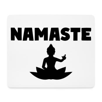 NAMASTE Middle Finger Buddha Yoga Humor - Mouse Pad (horizontal) - white - Front