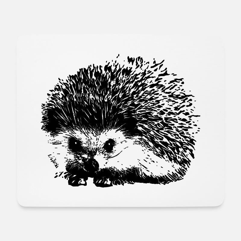 Igel Tier Natur - Mousepad (Querformat) - Weiß