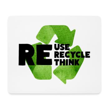 Réutiliser Recycler Repenser Durabilité Environnement Climat - Tapis de souris (format paysage) - blanc - Devant