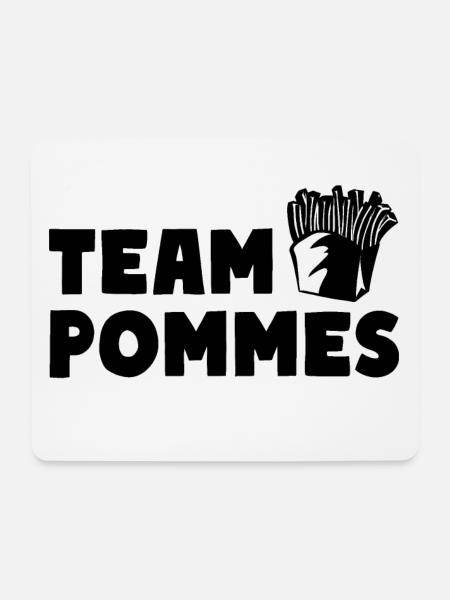 Team Pommes Fritten Pommes Frites - Mousepad (Querformat) - Weiß