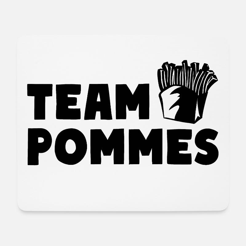 Team Pommes Fritten Pommes Frites - Mousepad (Querformat) - Weiß