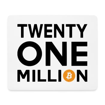 Bitcoin Vingt et un millions - Tapis de souris (format paysage) - blanc - Devant