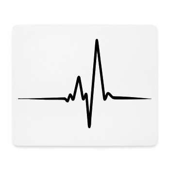 fréquence cardiaque,pulsation,cœur,battement - Tapis de souris (format paysage) - blanc - Devant