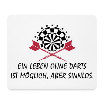 Ein Leben ohne Darts - Mousepad (Querformat) - Weiß - Vorne