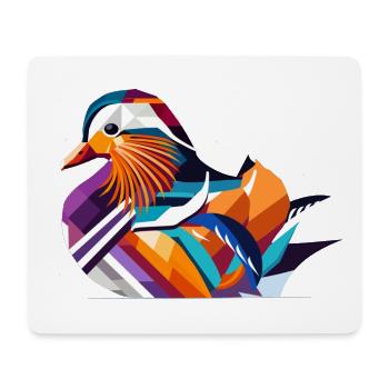 Colorful Mandarin Duck – A Touch of Exotic Elegance - Mouse Pad (horizontal) - white - Front