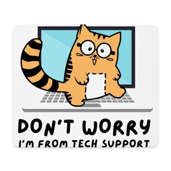 Keine Angst ich bin von Tech Support Admin Katze - Mousepad (Querformat) - Weiß - Vorne