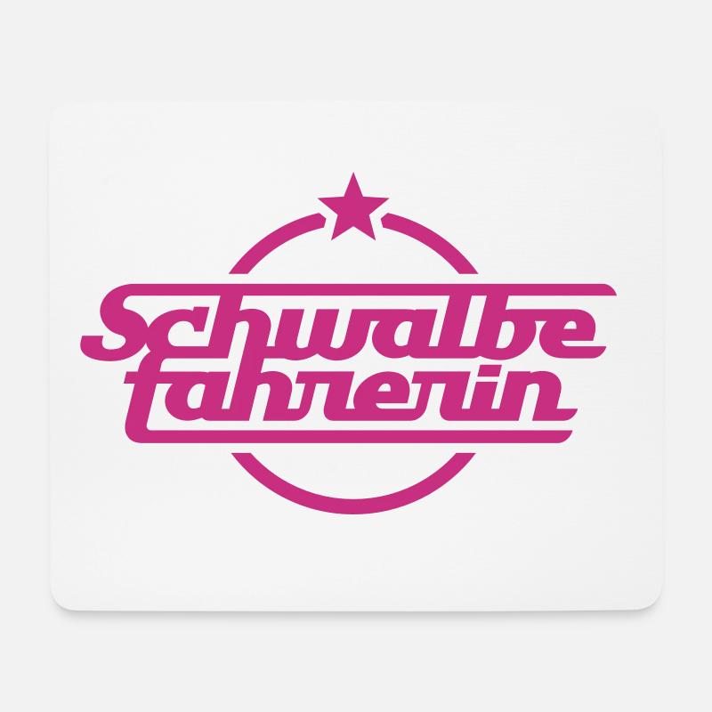 Schwalbefahrerin - Mousepad (Querformat) - Weiß