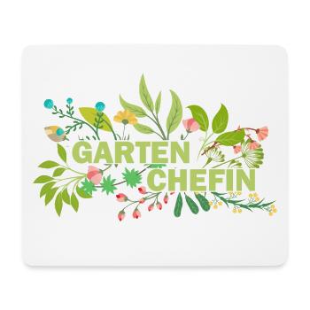 Gartenchefin - Mousepad (Querformat) - Weiß - Vorne