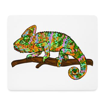 Chamäleon Exotisch - Mousepad (Querformat) - Weiß - Vorne