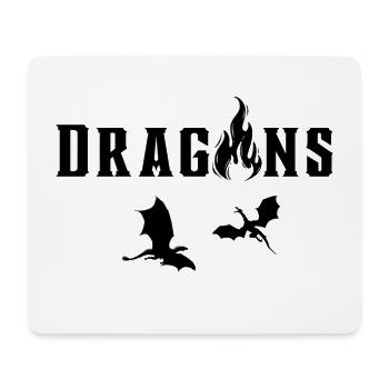 Dragons fire - Tapis de souris (format paysage) - blanc - Devant
