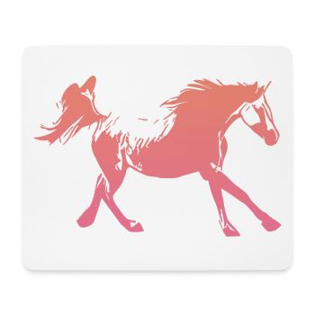 Arabian Horse Running Rose - Mousepad (Querformat) - Weiß - Vorne