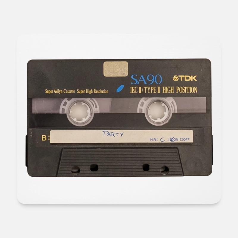 Retro Tape Cassette - old times - Mouse Pad (horizontal) - white