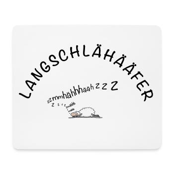Langschläfer Schaf Wortspiel - Mousepad (Querformat) - Weiß - Vorne