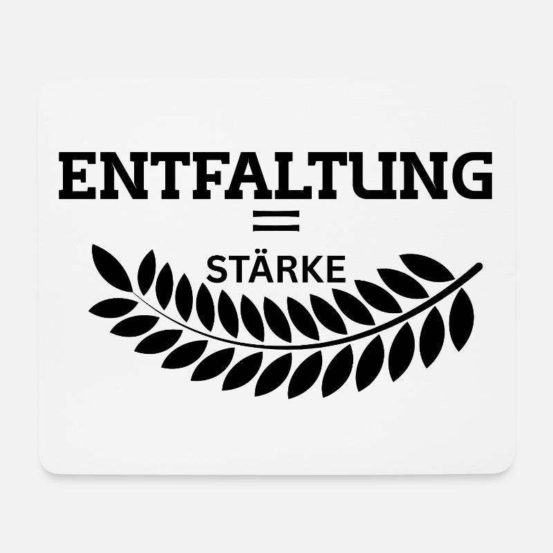 ENTFALTUNG – Modernes Spirituelles Shirt - Mousepad (Querformat) - Weiß