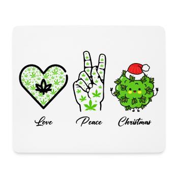 Love, Peace and Happiness / Merry Christmas - Mouse Pad (horizontal) - white - Front