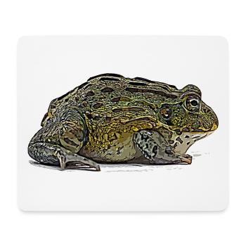 Grenouille-taureau d’Afrique - Tapis de souris (format paysage) - blanc - Devant