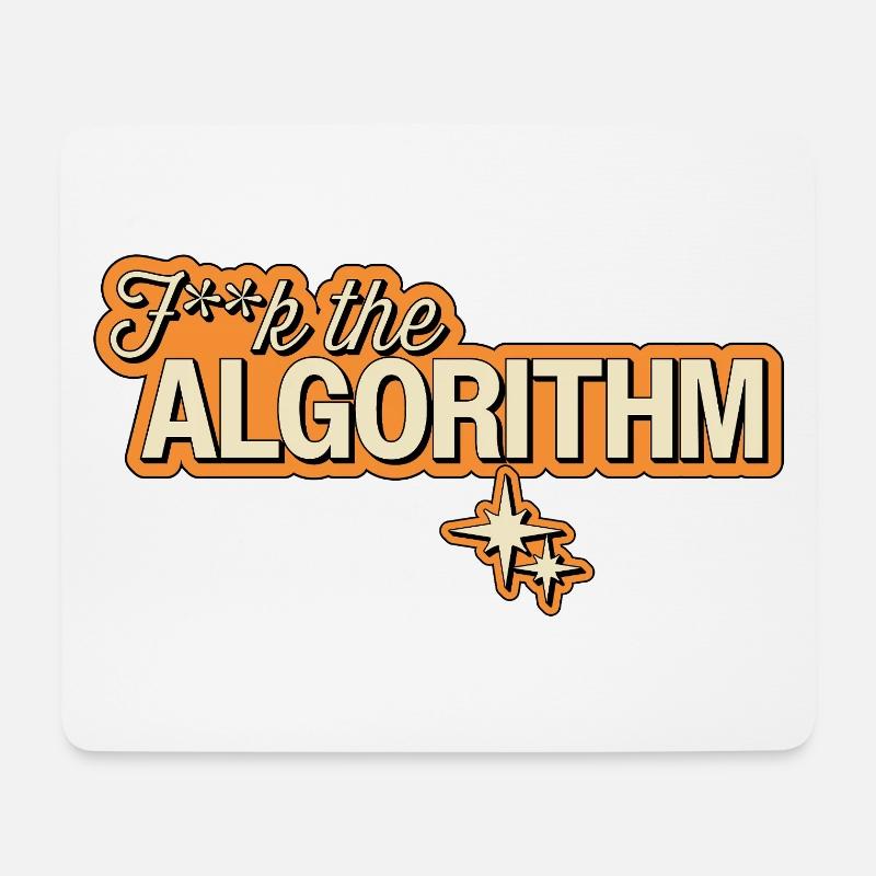 Fk the Algorithm – Digitale Rebellion - Mousepad (Querformat) - Weiß