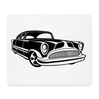 Lowrider / Oldtimer / Muscle Car 03_schwarz weiß - Mousepad (Querformat) - Weiß - Vorne