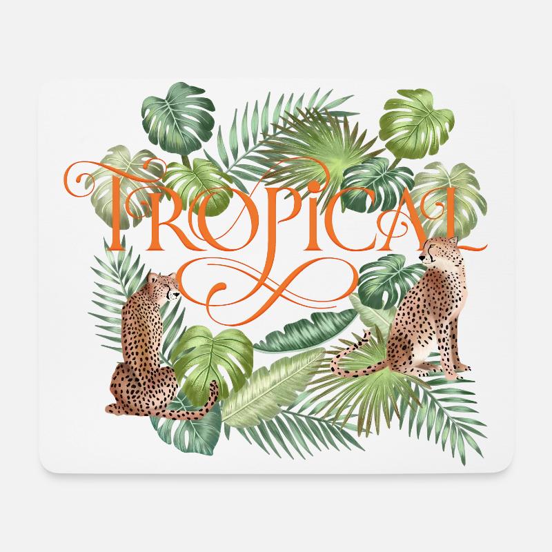 Tropischer Sommer - Mousepad (Querformat) - Weiß