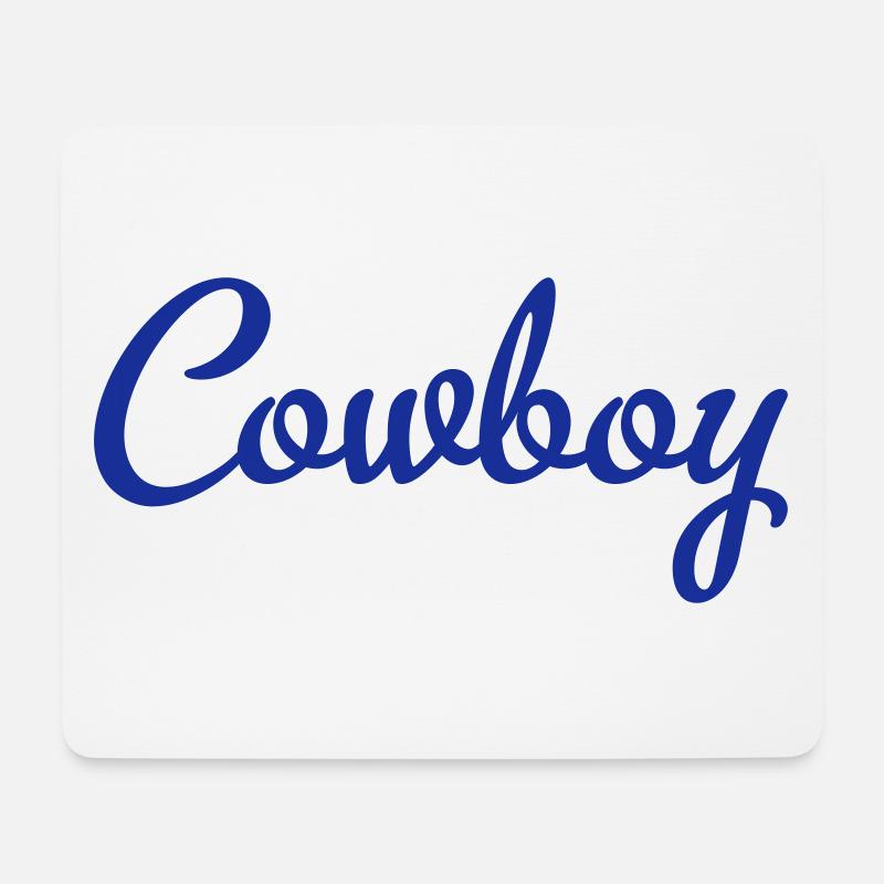 Cowboy - Mousepad (Querformat) - Weiß