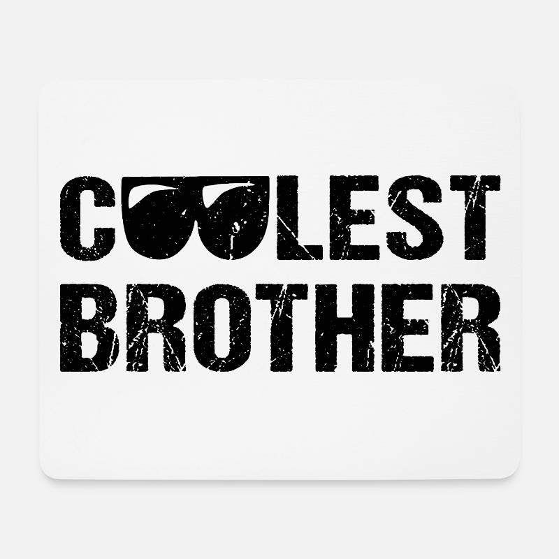 Cooles Brother Cool Bruder - Mousepad (Querformat) - Weiß