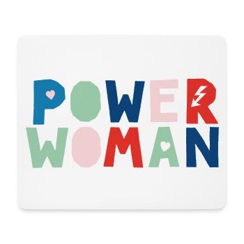 Power Woman - Mousepad (Querformat) - Weiß - Vorne