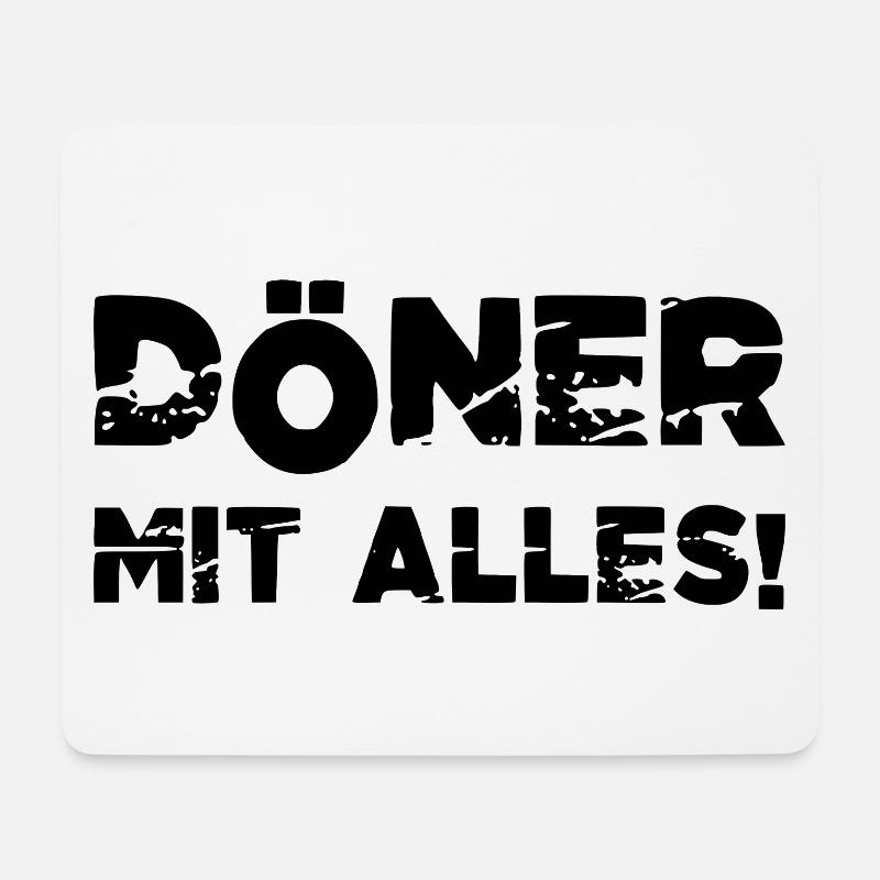 Döner mit alles Döner Kebab - Mousepad (Querformat) - Weiß