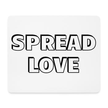 Spread Love Fett Schwarz Weiß Typografie - Mousepad (Querformat) - Weiß - Vorne