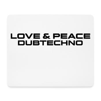 Love Peace and Dubtechno - Mousepad (Querformat) - Weiß - Vorne