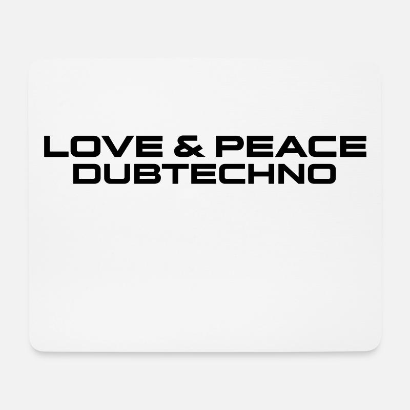 Aimez la paix et la dubtechno - Tapis de souris (format paysage) - blanc