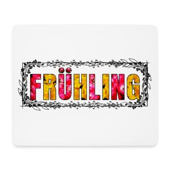 Frühling Bild und Blumenmotiv - Mousepad (Querformat) - Weiß - Vorne