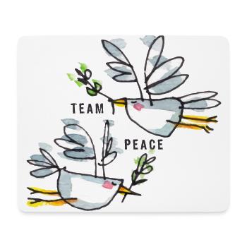 Paix / Voler pour la paix – Team Peace - Tapis de souris (format paysage) - blanc - Devant
