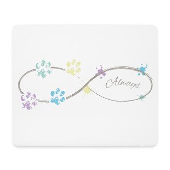 Tierliebe Hundepfoten - Mousepad (Querformat) - Weiß - Vorne