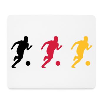 Fußball Fußballer Fußballspiel Deutschlandfahne - Mousepad (Querformat) - Weiß - Vorne