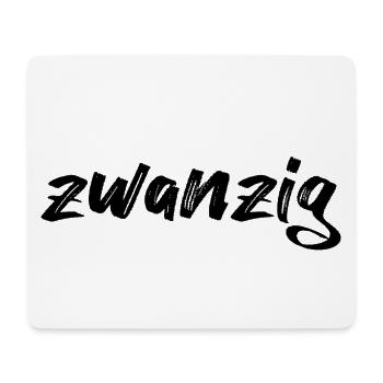 zwanzig 20 Schriftzug - Mousepad (Querformat) - Weiß - Vorne