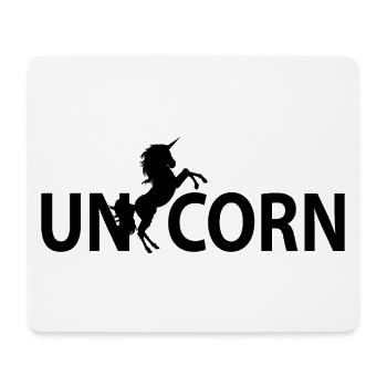 Licorne - Silhouette - Tapis de souris (format paysage) - blanc - Devant