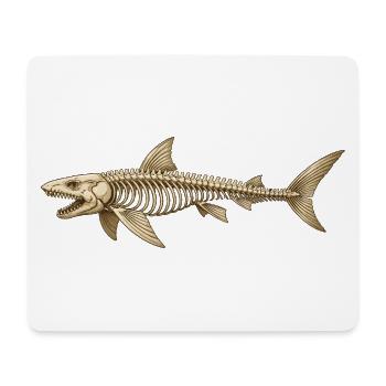 Angler Hai Skelett Fossil Ozean Motiv  - Mousepad (Querformat) - Weiß - Vorne