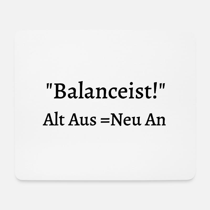 Balancist #1Neu 8 sw - Mousepad (Querformat) - Weiß