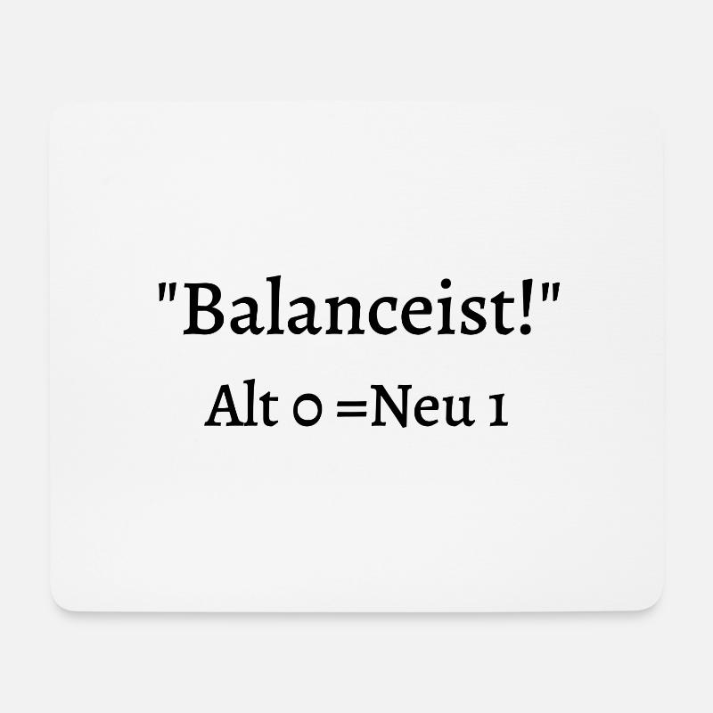Balancist #1Neu 5 sw - Mousepad (Querformat) - Weiß