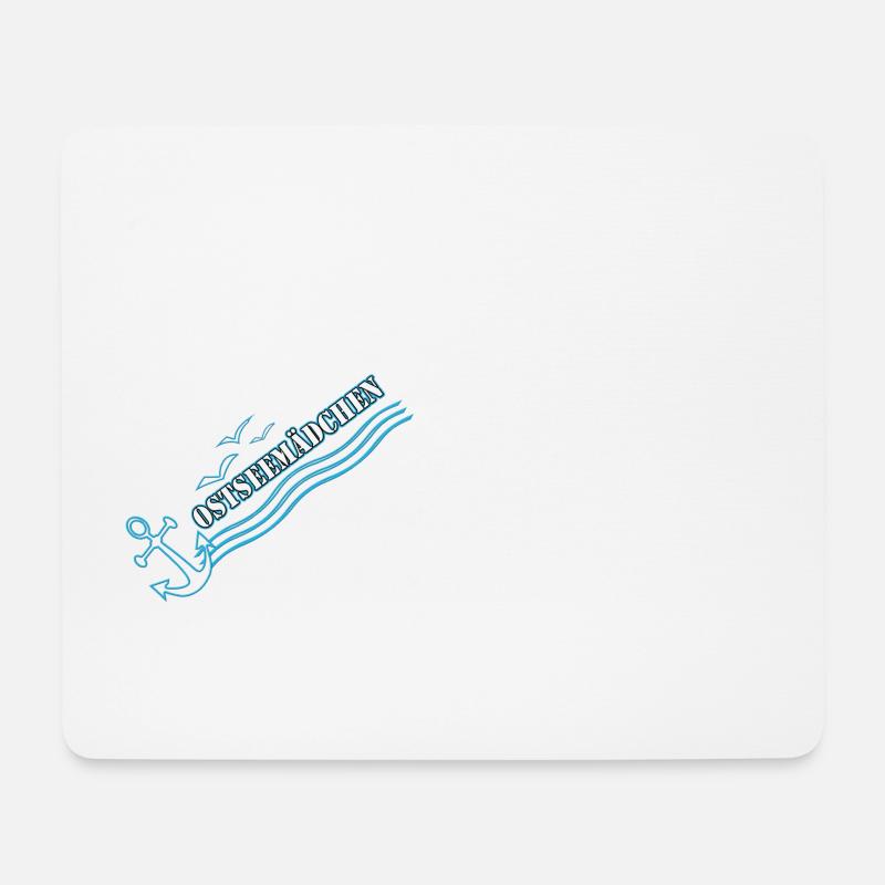 Ostseemädchen blau |Yolo-Artwork - Mousepad (Querformat) - Weiß
