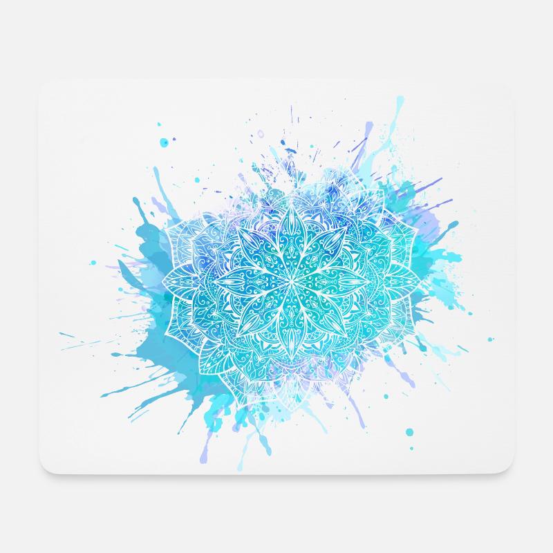 Mandala - Mousepad (Querformat) - Weiß