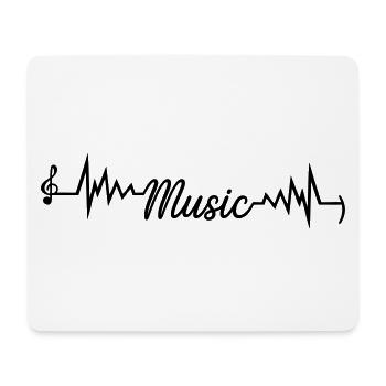 music Musik Musiker Liebe Party Festival Bass - Mousepad (Querformat) - Weiß - Vorne