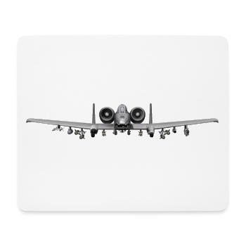 A-10 fighter aircraft - Mouse Pad (horizontal) - white - Front