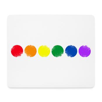 Farbig Kreise im Vintage Design - Mousepad (Querformat) - Weiß - Vorne