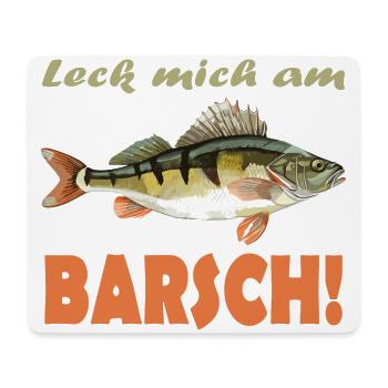Leck mich am Barsch! - Mousepad (Querformat) - Weiß - Vorne