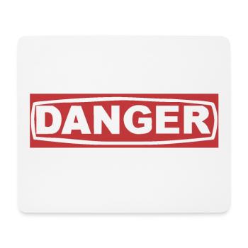 Danger - Mousepad (Querformat) - Weiß - Vorne