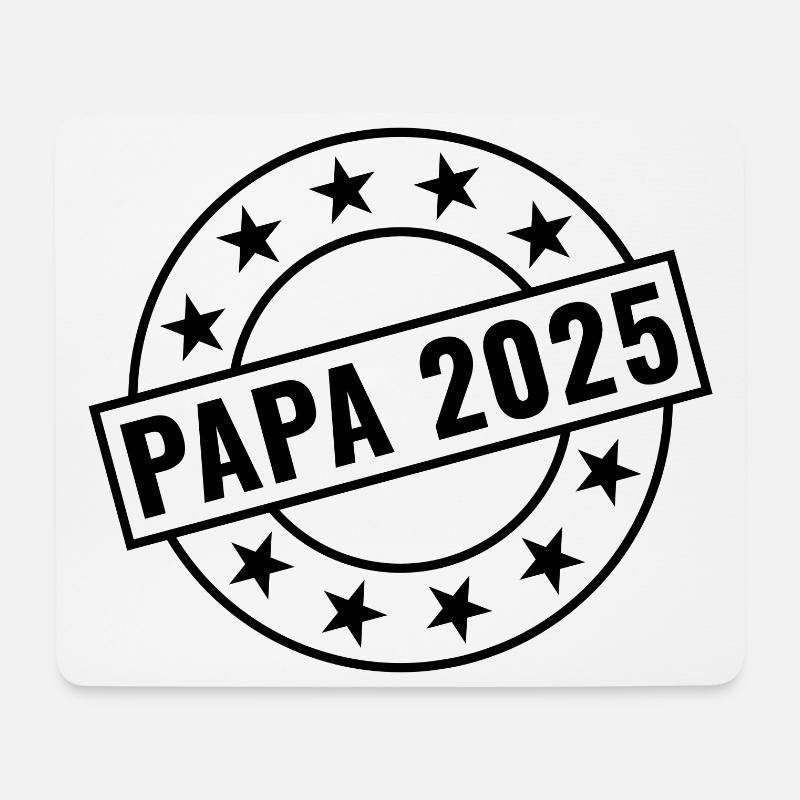 Papa 2025 - Mousepad (Querformat) - Weiß
