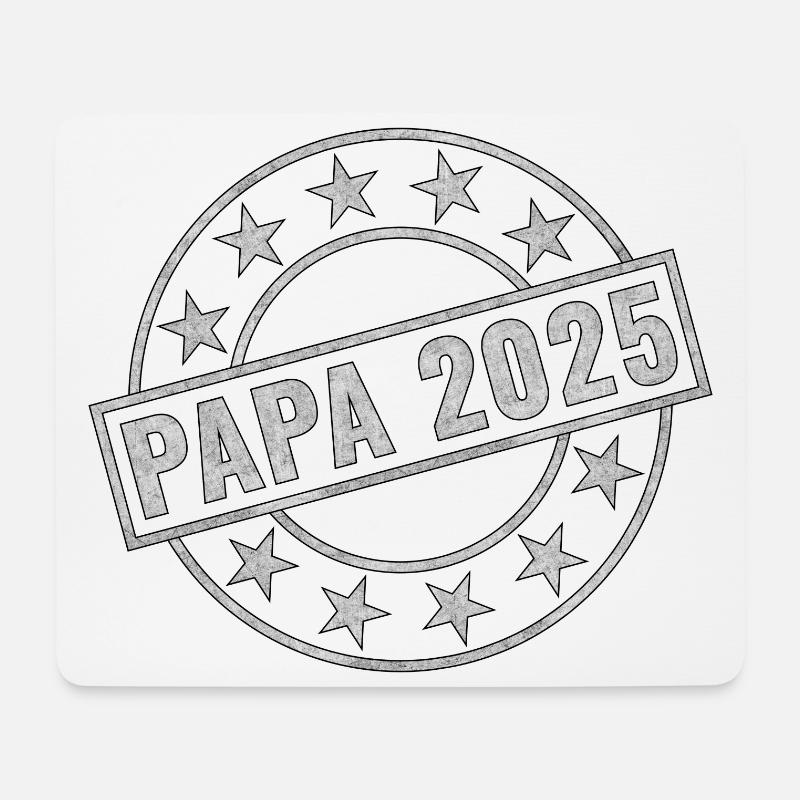Papa 2025 - Mousepad (Querformat) - Weiß