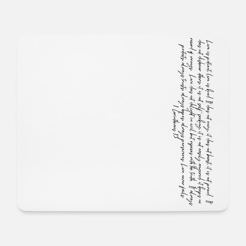 Love - Mousepad (Querformat) - Weiß